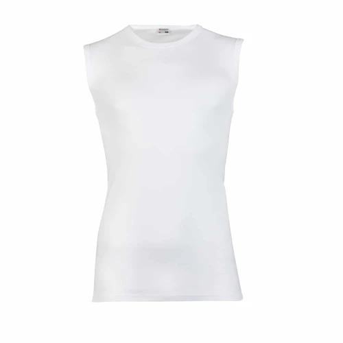 Beeren mouwloos shirt ronde hals wit