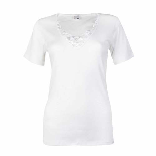 Beatrix onderblouse korte mouwen wit