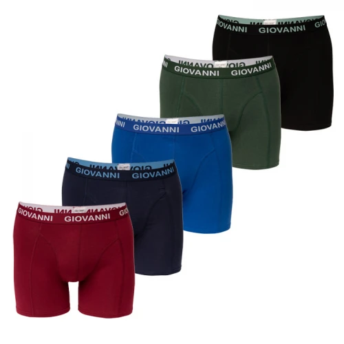 Giovanni 5-pack herenboxer, type Full Black - Afbeelding 2